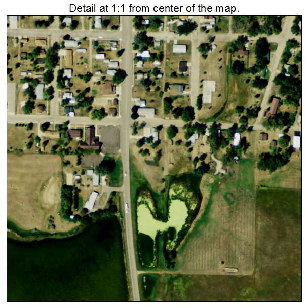 Gackle, North Dakota aerial imagery detail