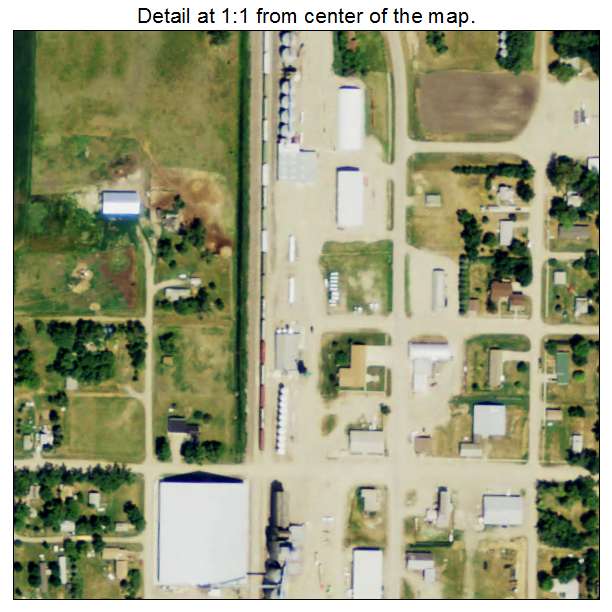 Galesburg, North Dakota aerial imagery detail
