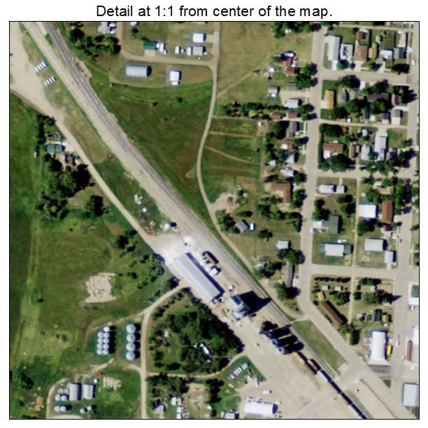 Garrison, North Dakota aerial imagery detail