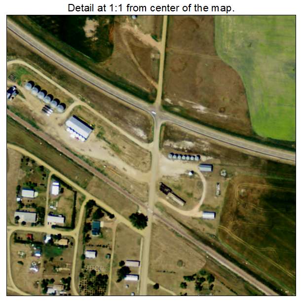 Gascoyne, North Dakota aerial imagery detail