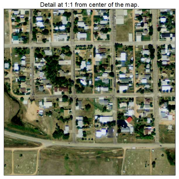 Glen Ullin, North Dakota aerial imagery detail