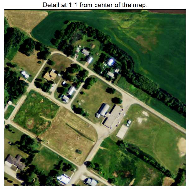 Grace City, North Dakota aerial imagery detail