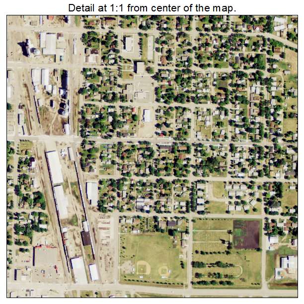 Grafton, North Dakota aerial imagery detail