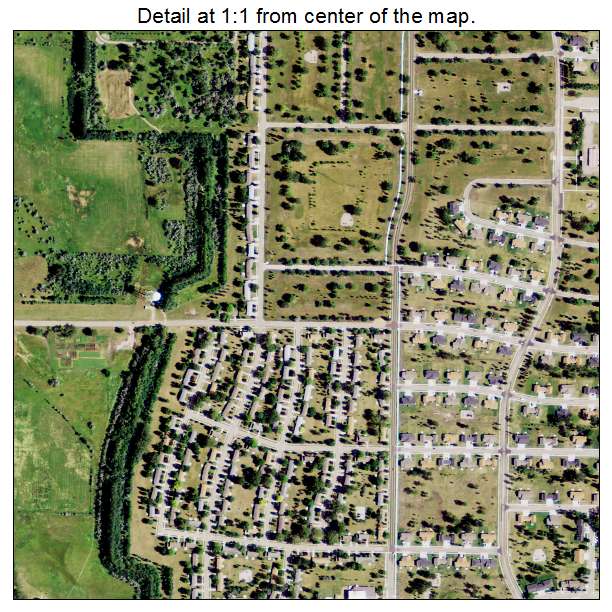 Grand Forks AFB, North Dakota aerial imagery detail