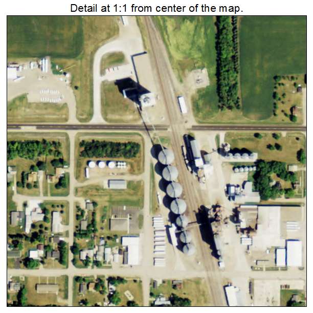 Grandin, North Dakota aerial imagery detail