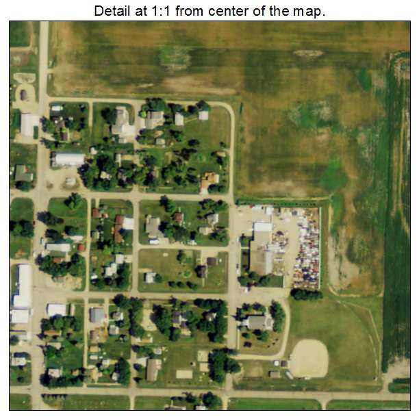 Great Bend, North Dakota aerial imagery detail