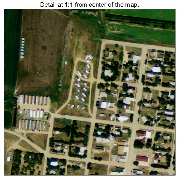 Grenora, North Dakota aerial imagery detail