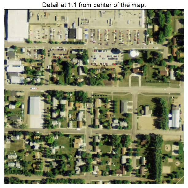 Gwinner, North Dakota aerial imagery detail