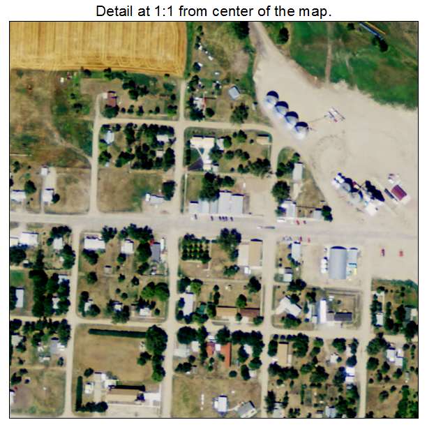 Hague, North Dakota aerial imagery detail