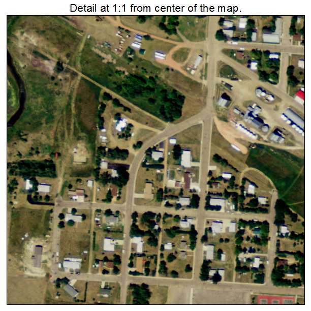 Halliday, North Dakota aerial imagery detail
