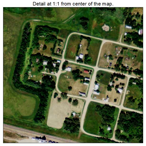 Hamberg, North Dakota aerial imagery detail