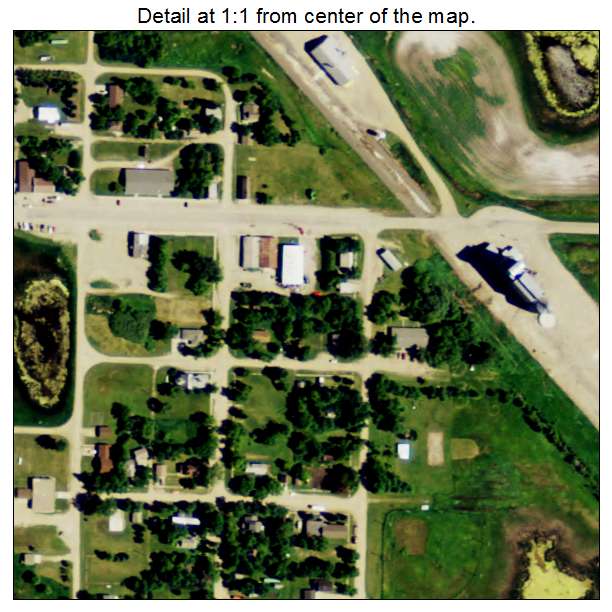 Hampden, North Dakota aerial imagery detail