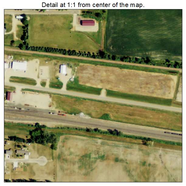 Hankinson, North Dakota aerial imagery detail