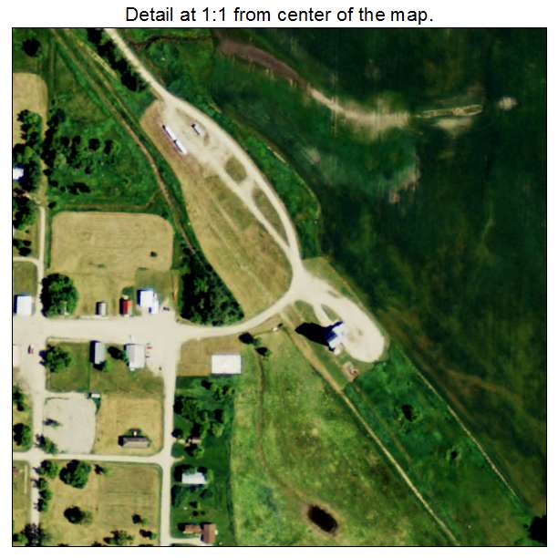 Hannah, North Dakota aerial imagery detail