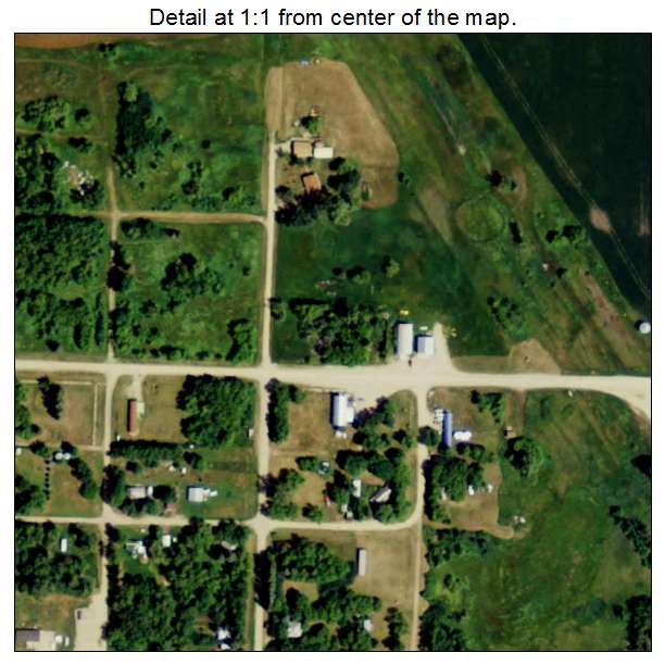 Hansboro, North Dakota aerial imagery detail
