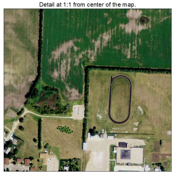 Harvey, North Dakota aerial imagery detail