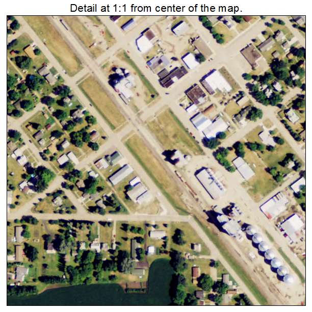 Hatton, North Dakota aerial imagery detail