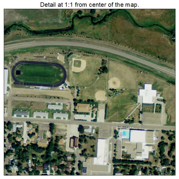 Hazen, North Dakota aerial imagery detail