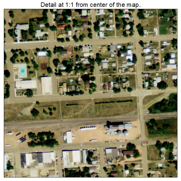 Hebron, North Dakota aerial imagery detail