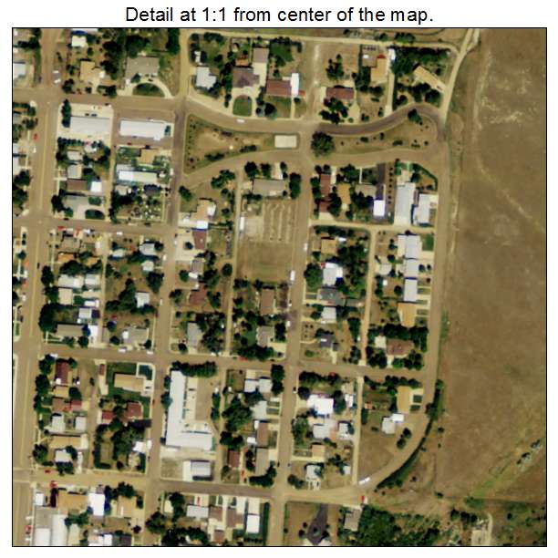 Hettinger, North Dakota aerial imagery detail