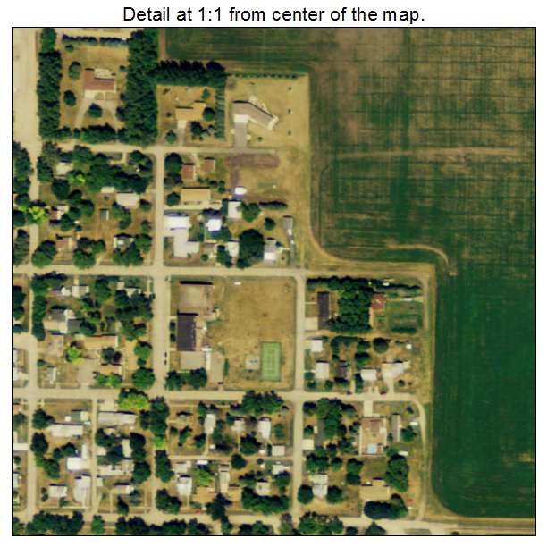 Hunter, North Dakota aerial imagery detail