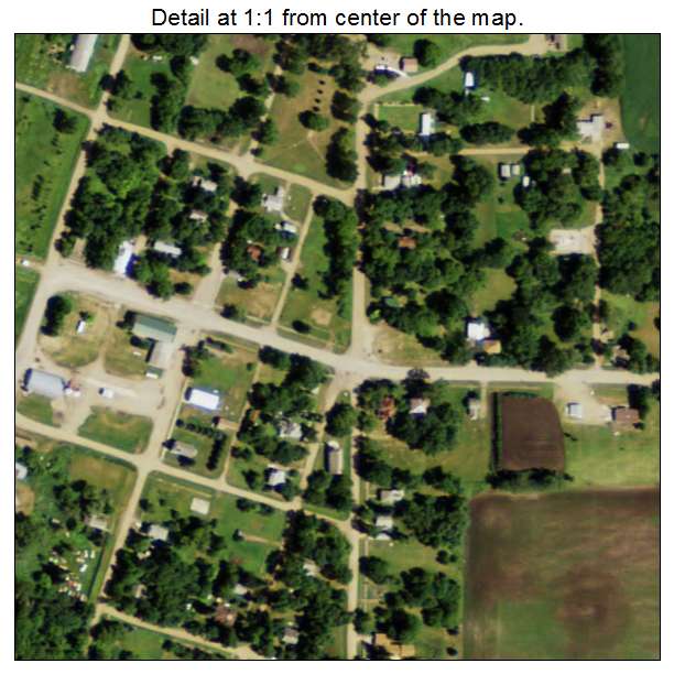Inkster, North Dakota aerial imagery detail