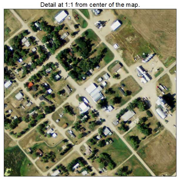 Jud, North Dakota aerial imagery detail