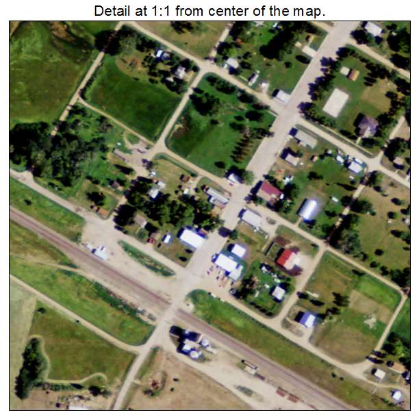 Karlsruhe, North Dakota aerial imagery detail