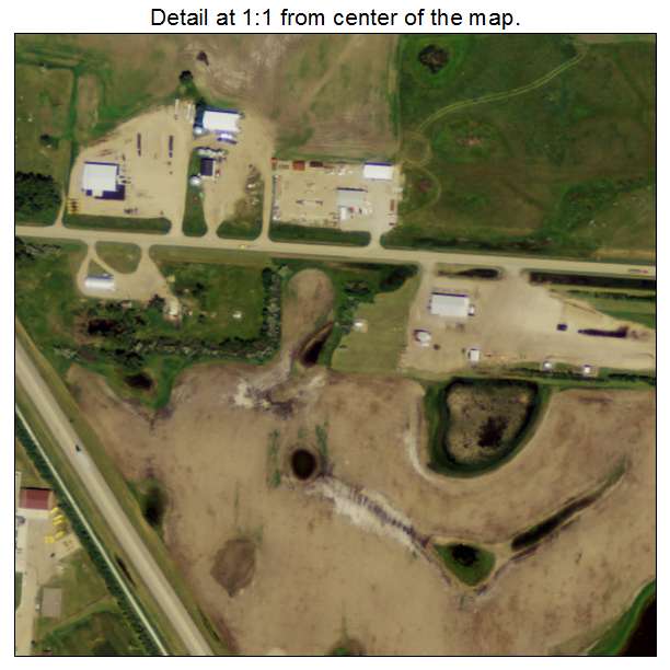 Kenmare, North Dakota aerial imagery detail