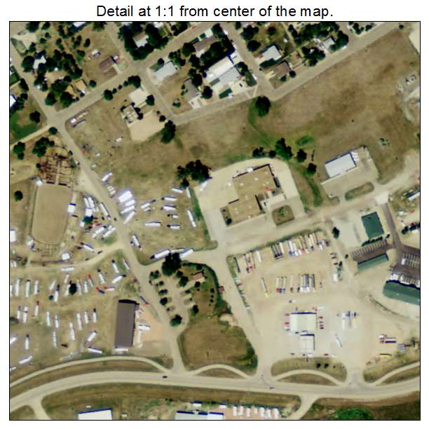 Killdeer, North Dakota aerial imagery detail