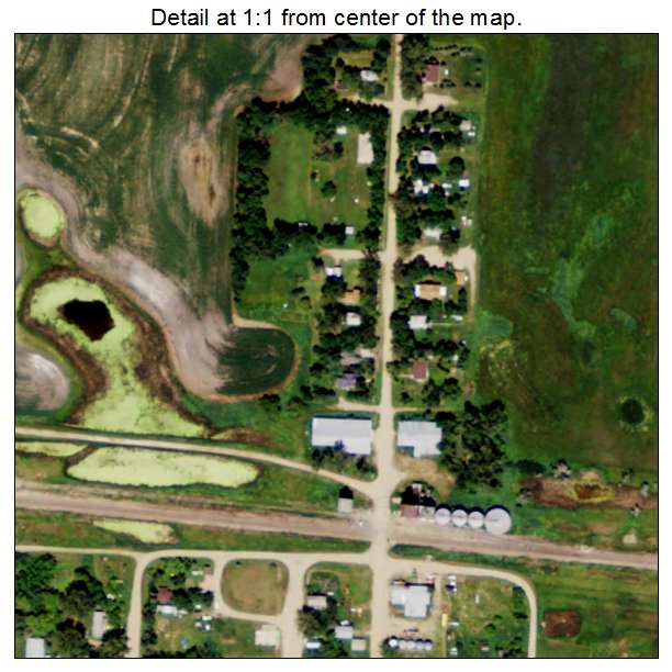 Knox, North Dakota aerial imagery detail
