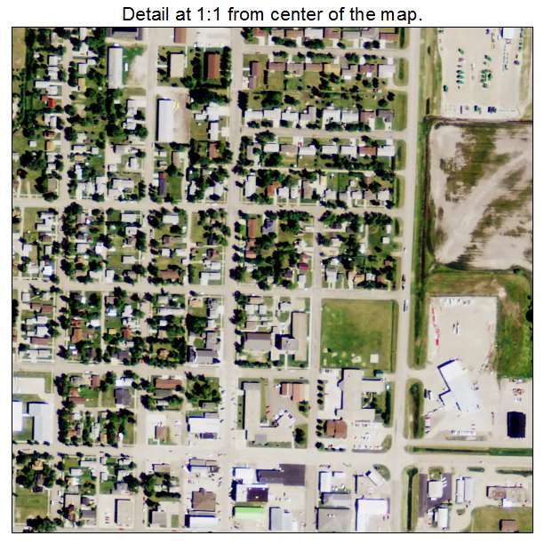 Langdon, North Dakota aerial imagery detail