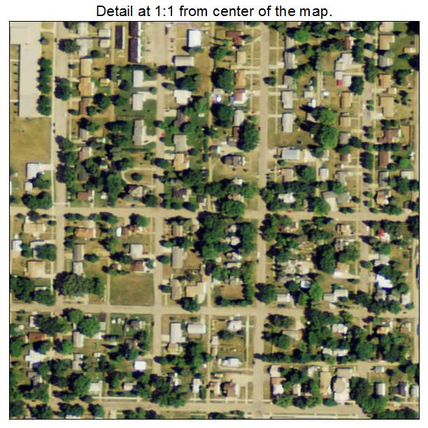 Larimore, North Dakota aerial imagery detail