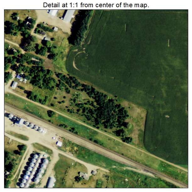 Leal, North Dakota aerial imagery detail