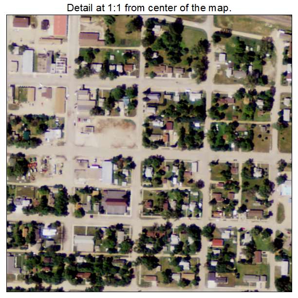 Leeds, North Dakota aerial imagery detail
