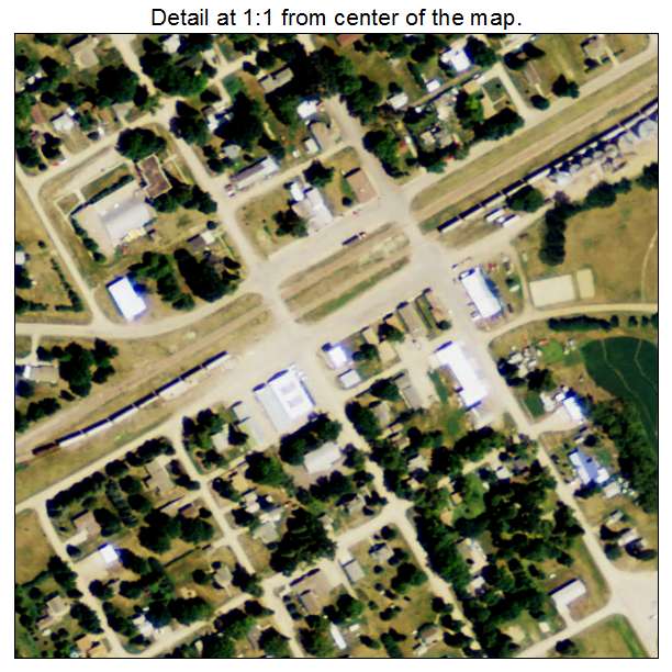 Leonard, North Dakota aerial imagery detail