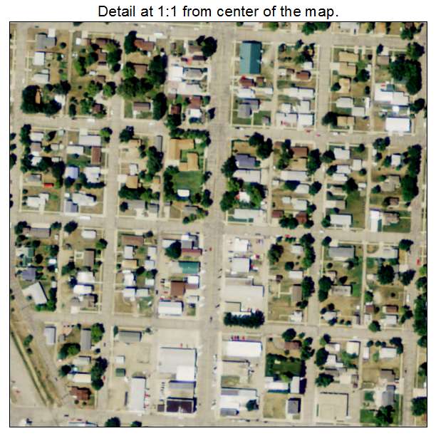 Linton, North Dakota aerial imagery detail