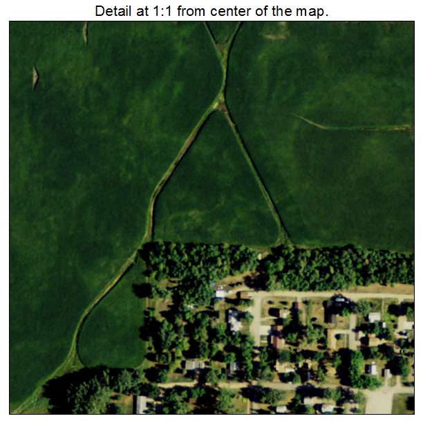 Litchville, North Dakota aerial imagery detail