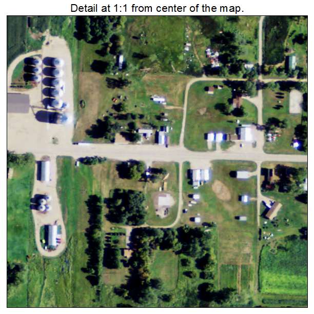 Ludden, North Dakota aerial imagery detail