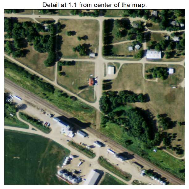 Luverne, North Dakota aerial imagery detail