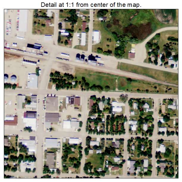 Maddock, North Dakota aerial imagery detail