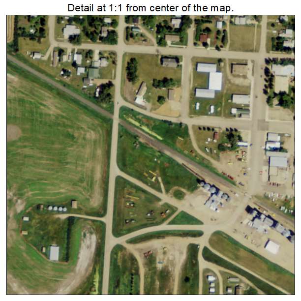 Makoti, North Dakota aerial imagery detail