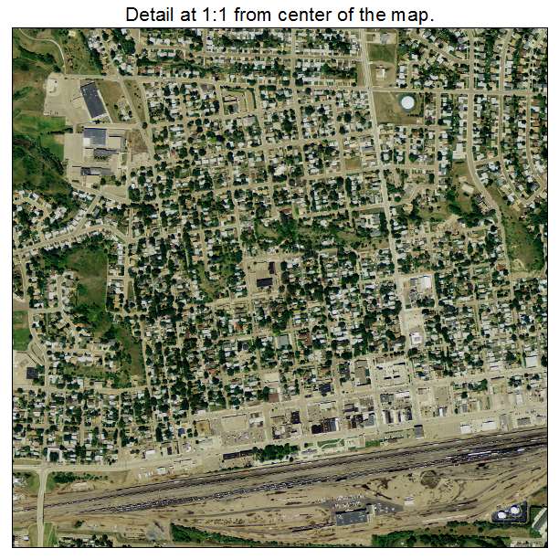 Mandan, North Dakota aerial imagery detail