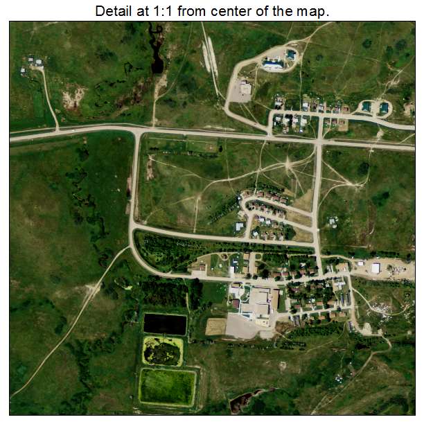 Mandaree, North Dakota aerial imagery detail