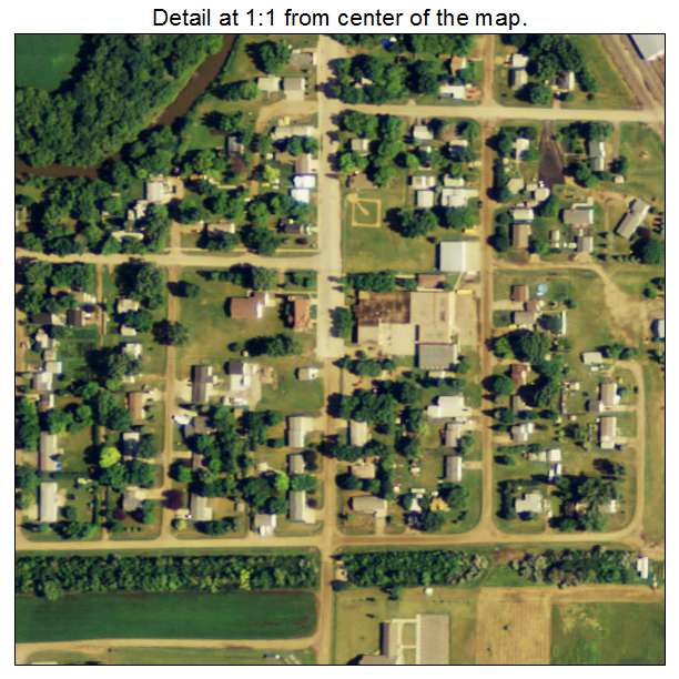 Manvel, North Dakota aerial imagery detail