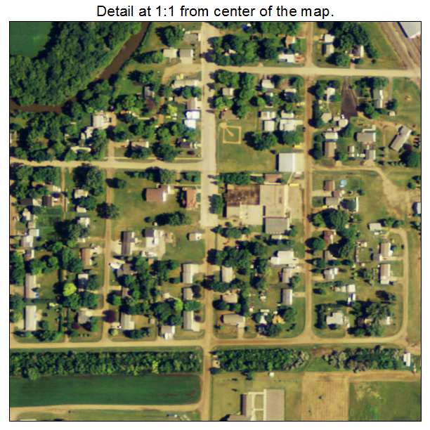Manvel, North Dakota aerial imagery detail