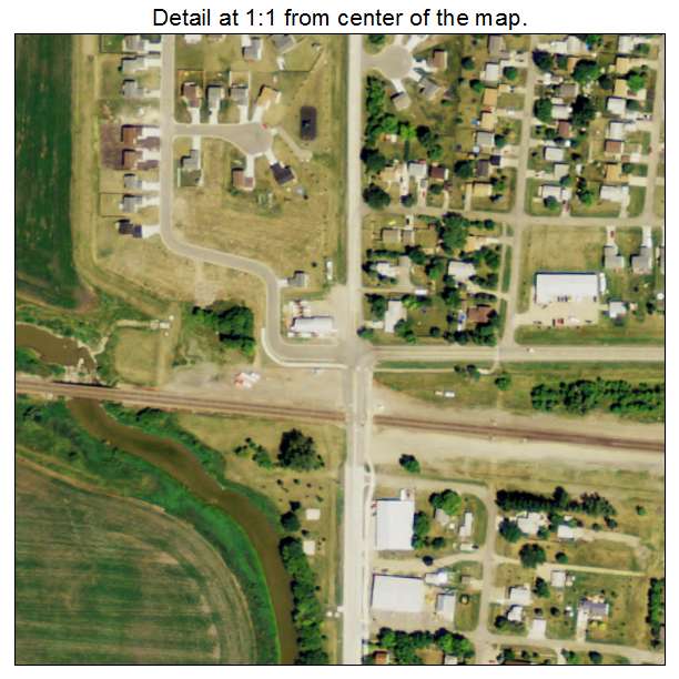 Mapleton, North Dakota aerial imagery detail