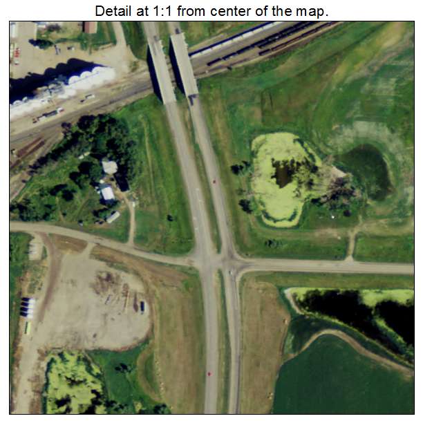 Max, North Dakota aerial imagery detail