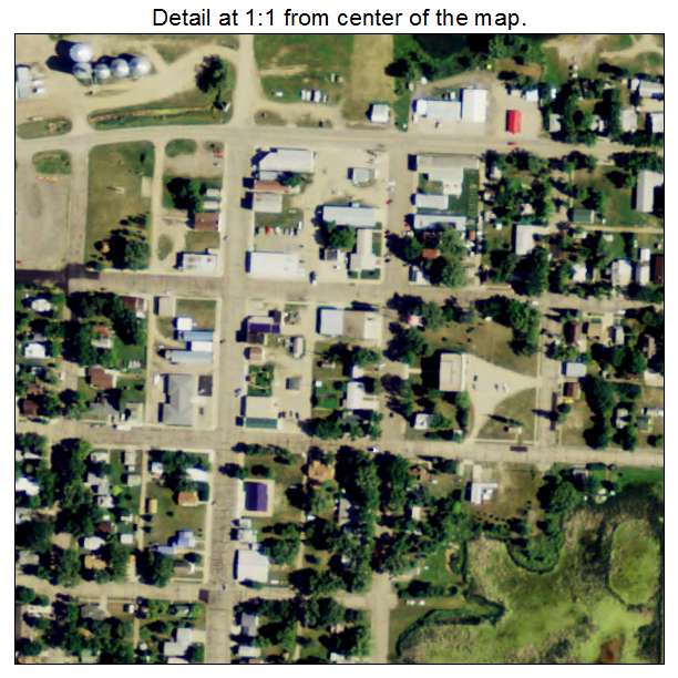 McClusky, North Dakota aerial imagery detail