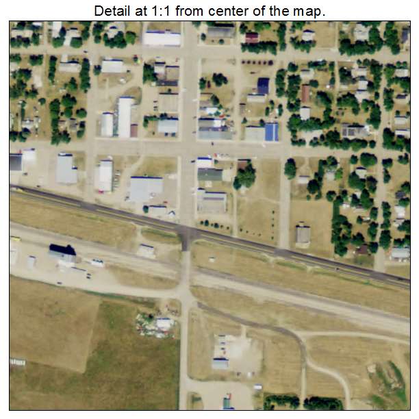 McVille, North Dakota aerial imagery detail